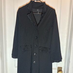 Women's Black Polka Dot Coat
